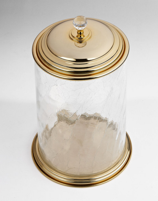 WellWood Iside AC-0815S0309 корзина "битое стекло" с металлической крышкой, золото