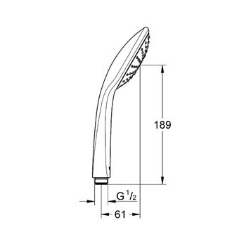 Grohe Euphoria 27265000 душевая лейка Mono, хром