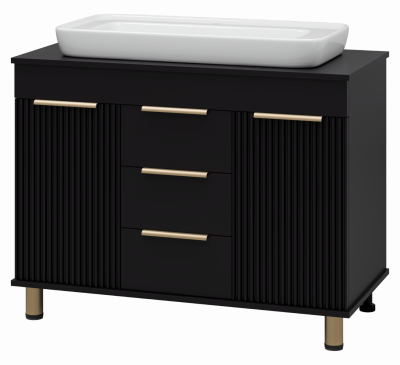 Тумба под раковину Brevita Enfida 100 черная ENF-06100-0243Я
