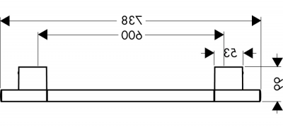 Полотенцедержатель Axor Uno 2 41560000 хром