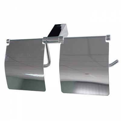 GFmark 77033 двойной держатель для туалетной бумаги c крышкой, хром