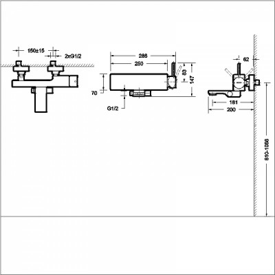 Смеситель для ванны Bravat Arc F66061K-01A-ENG черный