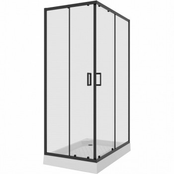 Душевой угол Niagara Nova NG-6811-08 BLACK 120х90 пр-ль черный стекло прозрачное