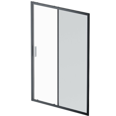 Душевая дверь AM.PM Gem 140 W90G-140-1-195BG профиль Черный матовый стекло тонированное-прозрачное