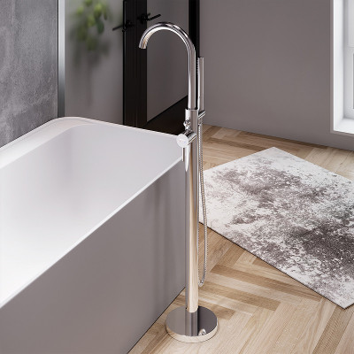 Смеситель для ванны Damixa Scandinavian Pure 365000000 хром с душевым гарнитуром