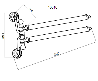 Boheme MEDICI 10616 полотенцедержатель двойной, бронза