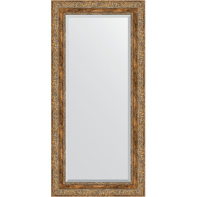 Зеркало настенное Evoform Exclusive 115х55 BY 3488 с фацетом в багетной раме Виньетка античная бронза 85 мм