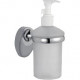Дозатор для жидкого мыла Frap металл/стекло, белый/хром (F1627)  (F1627)