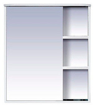 Зеркальный шкаф Misty Венера 70 левый со светом белое 70х80 (П-Внр04070-01СвЛ)