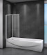 Шторка на ванну Cezares Relax RELAX-V-2-80/140-C-Bi, 80 х 140 см, стекло прозрачное, цвет профиля серый  (RELAX-V-2-80/140-C-Bi)