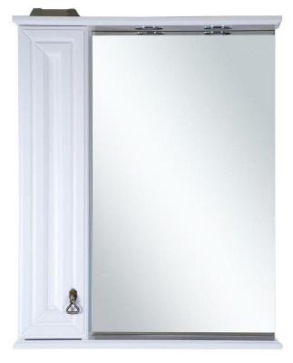 Зеркальный шкаф Misty Лувр 75 левый белое 75х80 (П-Лвр03075-012Л)
