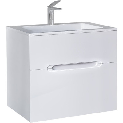 Тумба под раковину Jorno Modul 65 Mоl.01.62/P/W подвесная белый глянец