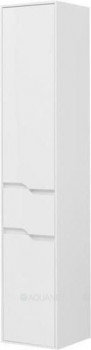 Шкаф-пенал для ванной Aquanet Модена 35 L белый глянец подвесной (00218461)