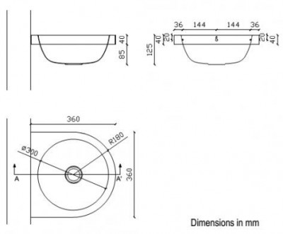 Антивандальная раковина Nofer 13036.A.S