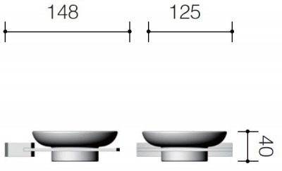 Schein Swing 322C мыльница настенная, керамика/хром