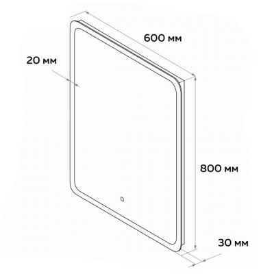 Зеркало Maretti Ritta RI146080K13EL 60x80 см, белое