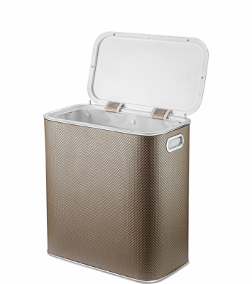 Geralis RBH-M Ромб корзина для белья темная, кант хром, малая