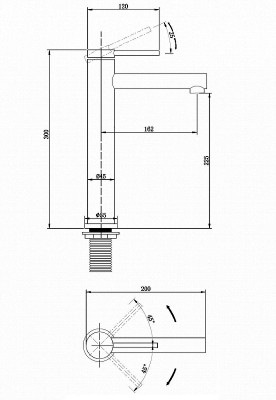 Смеситель для раковины Abber Emotion AF8811G золото матовое