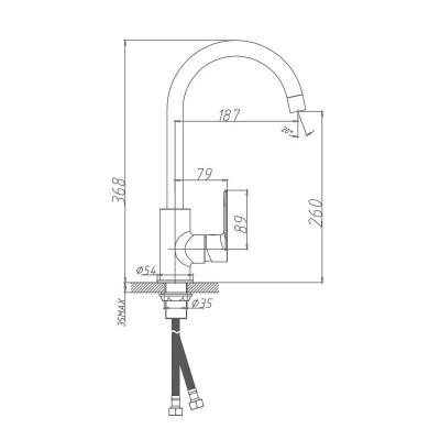 Смеситель для кухни Maretti Ritta RI31RZZ505, хром
