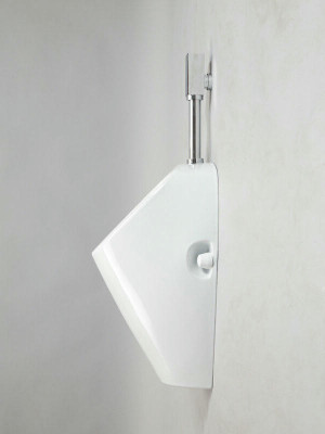 Писсуар подвесной Sanita Luxe Long белый с механическим сливом (PS/Long/Mech/WHT.G/S1)