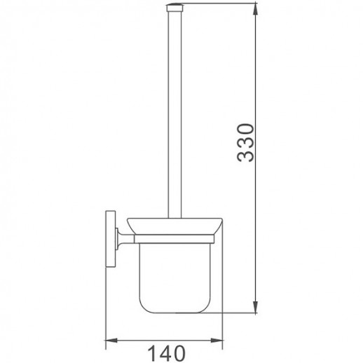 Ершик для унитаза Haiba HB1910 (металл стекло) хром