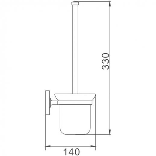Ершик для унитаза Haiba HB1910 (металл стекло) хром