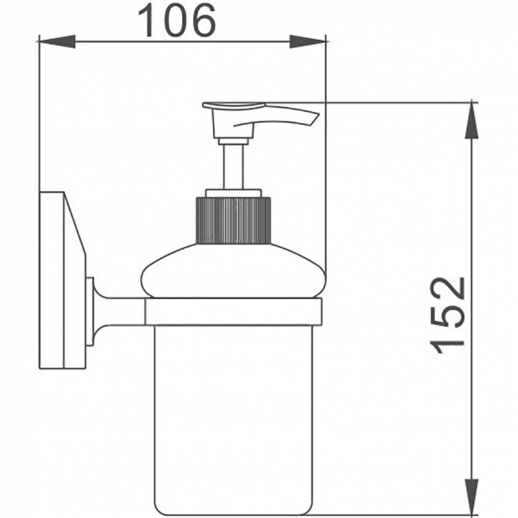Дозатор для жидкого мыла Haiba HB1627 (металл стекло) хром