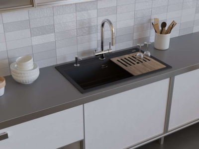 Мойка OMOIKIRI KITAGAWA 86-LB-GB Artceramic графит прямоугольная 860x510 (4993794)