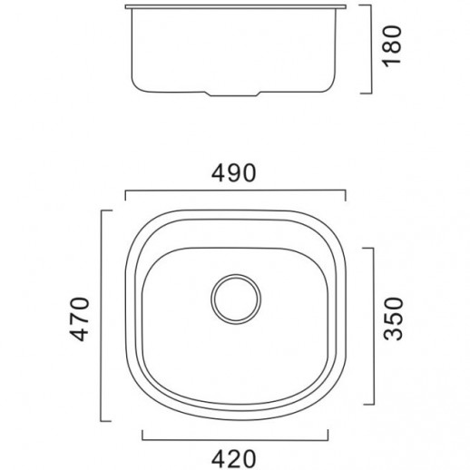 Кухонная мойка Haiba 49 HB4749 (нерж сталь) полированная