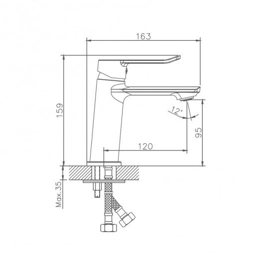 Смеситель для раковины Haiba HB10556 (латунь) хром