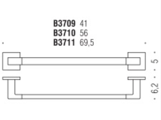 Держатель полотенца COLOMBO BasicQ B3710, хром