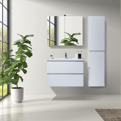 Тумба с раковиной Orans BC-4023W 80 4023800wuv005 белый глянец подвесная