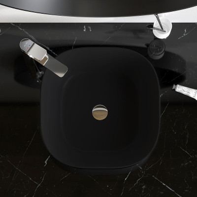 Раковина-чаша AM.PM Func 43 M8FWCC30430BM черная матовая квадратная