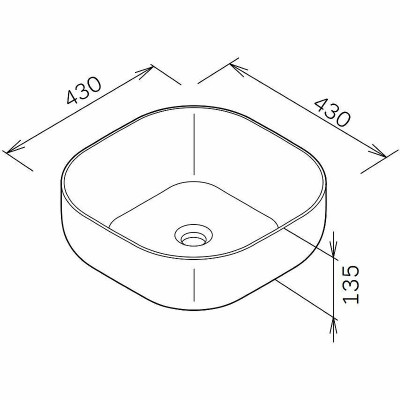Раковина-чаша AM.PM Func 43 M8FWCC30430BM черная матовая квадратная