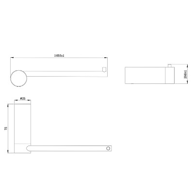 Настенный держатель туалетной бумаги Raiber Graceful RPB-80003 черный матовый
