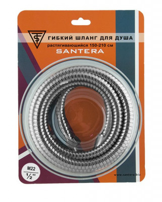 Шланг Santera ST 2604 dl душевой, M22x 1/2 "к, в блистере, 150-210 см