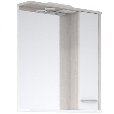 Зеркало со шкафом Corozo Лорена 75 SD-00000297 с подсветкой Лайн белое прямоугольное