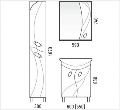 Тумба под раковину Corozo Наина 60 SD-00000320 белая