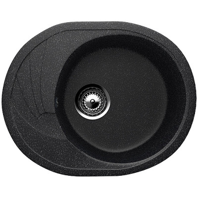 Кухонная мойка Ulgran Classic U-403-302 овальная 570х465х180 одна чаша с правым крылом песочная