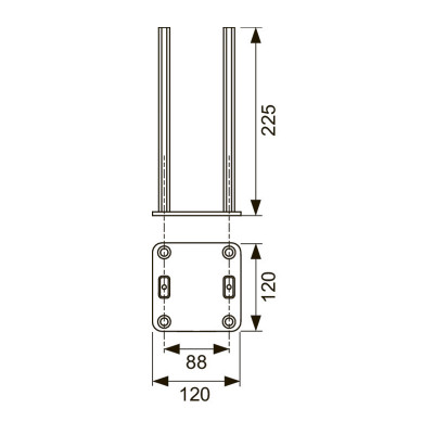 Кронштейн двойной для тонких перегородок TECEprofil (9030030)