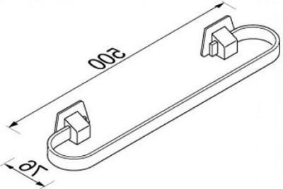 Полотенцедержатель Geesa Standard Hotel 5121-50 хром