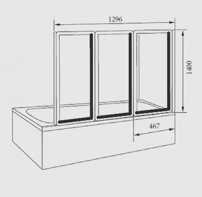 RAVAK 795V0100Z1 шторка для ванны Supernova VS3 130, белый/стекло