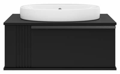 Тумба Brevita Savoy 800x500x336 черный (SAV-09080-0301Я) с раковиной