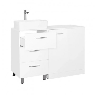 Тумба для ванной Style Line Берн 120 Plus белая (ЛС-000010046) с раковиной
