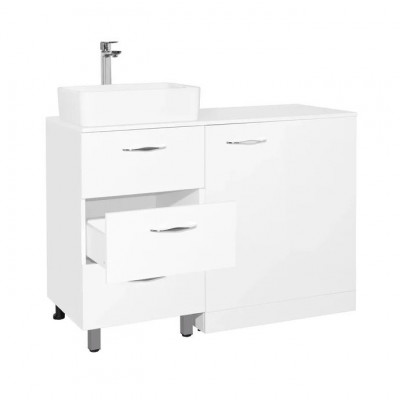 Тумба для ванной Style Line Берн 120 Plus белая (ЛС-000010046) с раковиной
