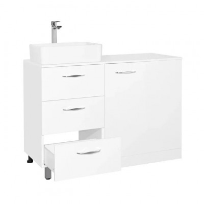 Тумба для ванной Style Line Берн 120 Plus белая (ЛС-000010046) с раковиной