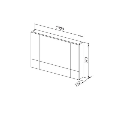 Aquanet Верона 100 00175383 зеркало, белое