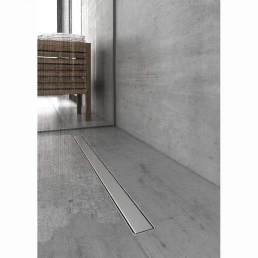 Желоб BERGES водосток В1 Keramik 900, хром глянец, S-сифон D50/105 H50 вертикальный