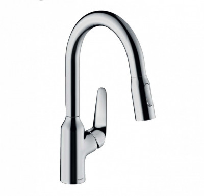 Высокий смеситель для кухни с вытяжным изливом Hansgrohe Focus M42 71801000 (хром)