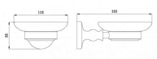Мыльница керамическая RUSH Crete (CR35411)